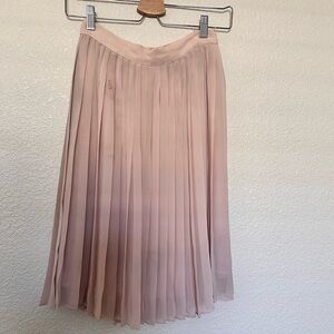 Club Monaco Blush Pleated Midi Skirt